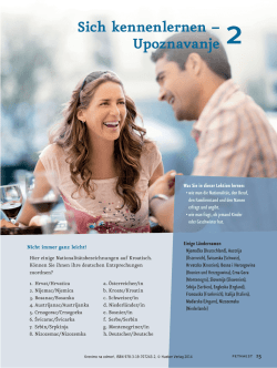 2 Sich kennenlernen &ndash; Upoznavanje