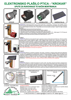 UPUTE ZA RUKOVANJE I NAČIN MONTIRANJA (pdf)