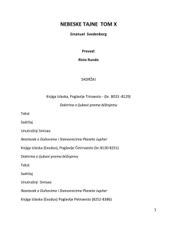 NEBESKE TAJNE TOM X - The Lord`s New Church