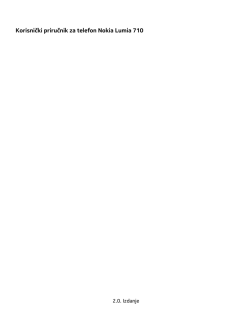 Korisnički priručnik za telefon Nokia Lumia 710