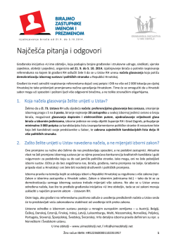 Najče&scaron;ća pitanja i odgovori