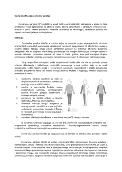 Novija klasifikacija cerebralne paralize