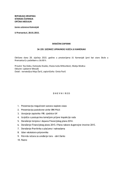 skraceni zapisnik sa 199. sjednice upravnog vijeca ju kamenjak