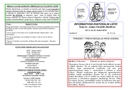 INFORMATIVNO-PASTORALNI LISTIĆ