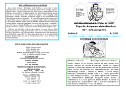 INFORMATIVNO-PASTORALNI LISTIĆ