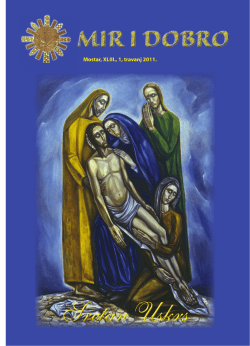 Mir i dobro 1-2011.pdf - Hercegovačka franjevačka provincija