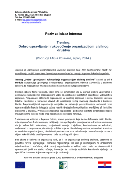 Dobro upravljanje i rukovođenje organizacijom civilnog društva