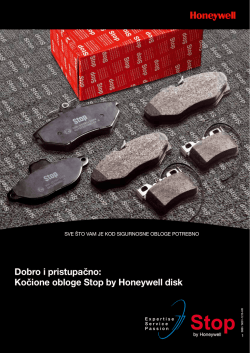 Dobro i pristupačno: Kočione obloge Stop by Honeywell disk