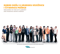 dobro do&scaron;li u gradsku knjižnicu i čitaonicu požega