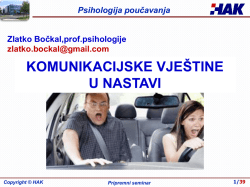 KOMUNIKACIJSKE VJE&Scaron;TINE U NASTAVI
