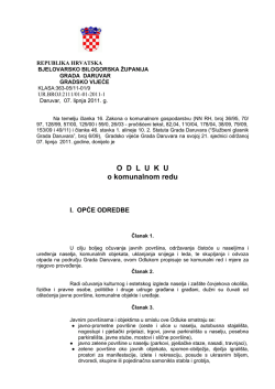 Odluka o komunalnom redu