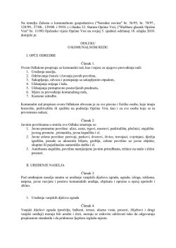 Odluka o komunalnom redu