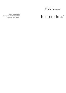 Erich Fromm-imati ili biti