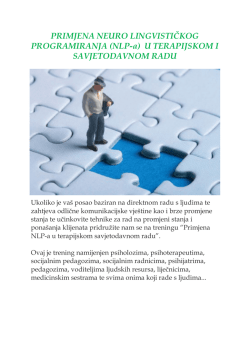 Primjena NLP-a u terapijskom radu