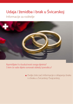 Udaja / ženidba i brak u Švicarskoj