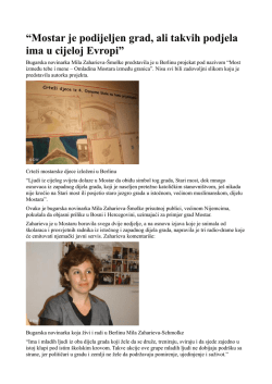 “Mostar je podijeljen grad, ali takvih podjela ima u - Media