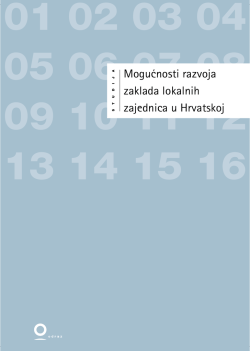 Mogu nosti razvoja zaklada lokalnih zajednica u Hrvatskoj