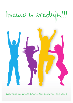 Idemo u srednju -‐ 2014 - Nacionalni informacijski sustav prijava i