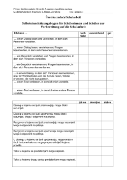 Kroatisch, 5. Klasse, Sc