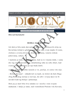 Dževad Kučukalić BEHKA IZ SEHARE Jo&scaron; dok je bila mala