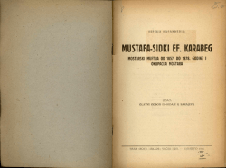 MUSTAFA-SIDKI EF. KARABEG