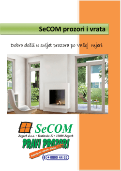 SeCOM prozori i vrata - PVC prozori i ulazna vrata