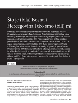 Što je (bila) Bosna i Hercegovina i tko smo (bili) mi