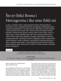 &Scaron;to je (bila) Bosna i Hercegovina i tko smo (bili) mi