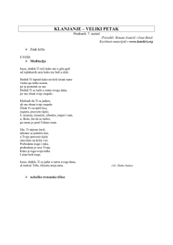 KLANJANJE &ndash; VELIKI PETAK