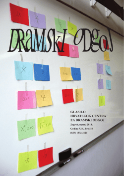 Dramski odgoj, br. 18 - HRVATSKI CENTAR ZA DRAMSKI ODGOJ