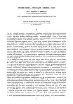 Einstein i uloga simetrije u modernoj fizici (Prijevod članka
