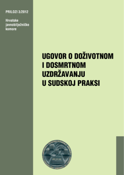 ugovor o doživotnom i dosmrtnom uzdržavanju u sudskoj praksi
