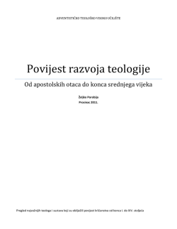 ovijest teologije-ŽeljkoPorobija - Adventističko teolo&scaron;ko visoko učili&scaron;te