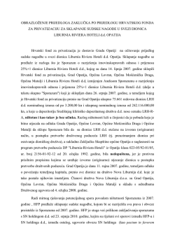 Prijedlog zaključka vijeća