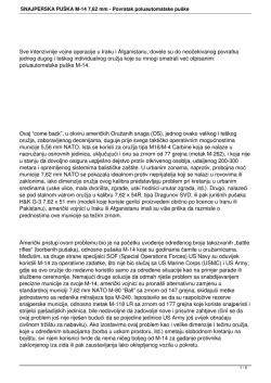 SNAJPERSKA PU&Scaron;KA M-14 7,62 mm - Povratak
