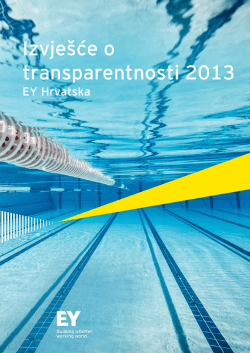 Izvje&scaron;će o transparentnosti 2013
