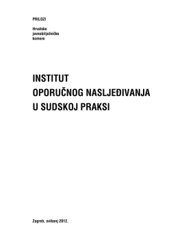 institut oporučnog nasljeđivanja u sudskoj praksi