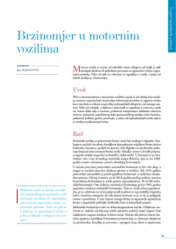 Brzinomjer u motornim vozilima