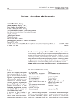 Brnistra - zaboravljena tekstilna sirovina