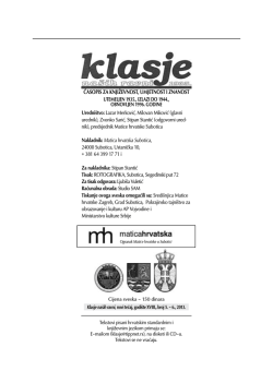 ČASOPIS ZA KNJIŽEVNOST, UMJETNOST I ZNANOST