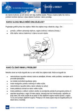 11ČEKATE LI BEBU? - BladderBowel.gov.au