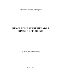REVOLUCIJE STARE HELADE I RIMSKE REPUBLIKE