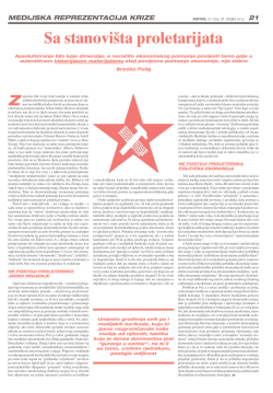 sa stanovi&scaron;ta proletarijata - Centar za radničke studije