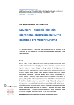 Suveniri - ECOVAST hrvatska sekcija