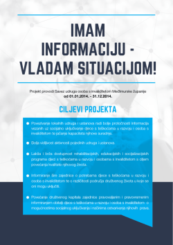 IMAM INFORMACIJU - VLADAM SITUACIJOM!
