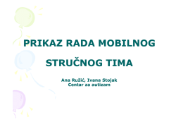 PRIKAZ RADA MOBILNOG STRUČNOG TIMA