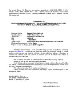 Na temelju članka 15. Zakona o komunalnom