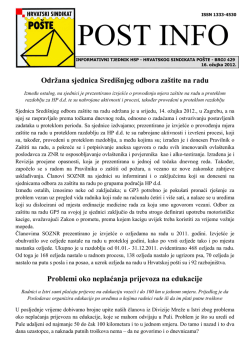 ispis - Hrvatski sindikat po&scaron;te