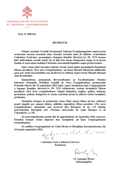 ( P. Antonius Ward ) Subsecretarius ( Antonius Card. Ca&ntilde;izares