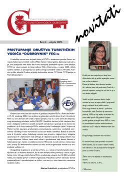 Novitati br.2 PDF - dru&scaron;tvo turističkih vodiča dubrovnik